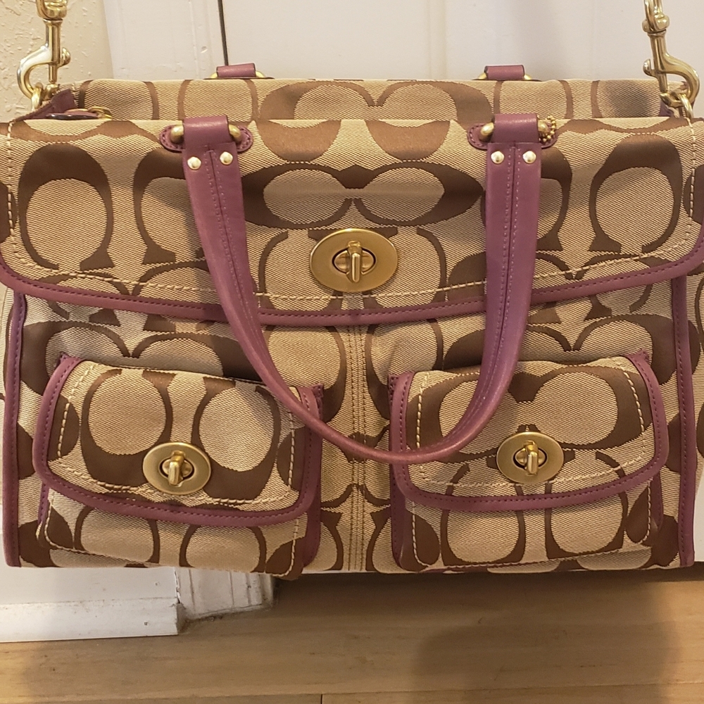 Coach Rare Signature & Purple Legacy Satchel